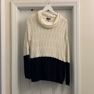 The Limited Cowl Neck Colorblock sweater